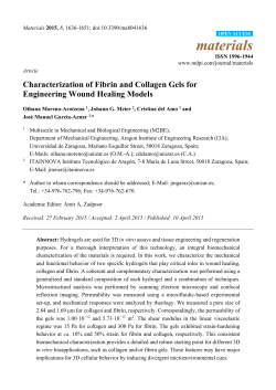 Characterization of Fibrin and Collagen Gels for Engineering Wound