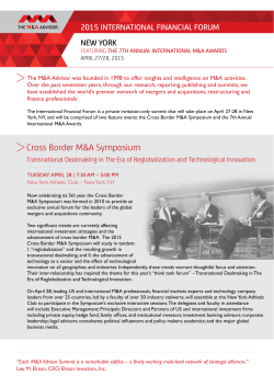 Cross Border M&A Symposium