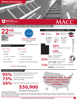 MAcc Brochure - University of Utah