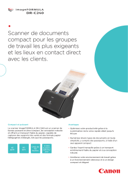 Documentation PDF DR-C240 - MACH Scanners & Solutions