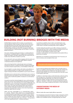 building (not burning) bridges with the media