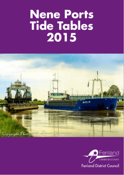 Nene Ports Tide Tables 2015
