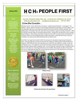 : PEOPLE FIRST - Macon Citizens Habilities, Inc.