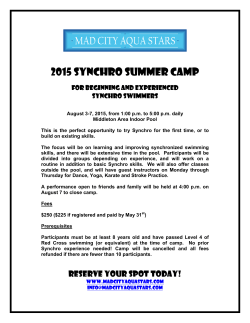 2015 Synchro summer camp