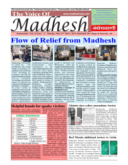Flow of Relief from Madhesh