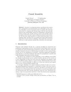 Causal Atomicity - University of Illinois at Urbana