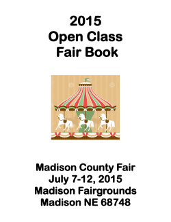 Open Class Fairbook - Madison County Fair
