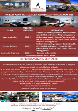 Hotel AMURA Alcobendas - Universidad Europea de Madrid
