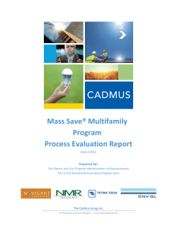 Mass Save Mutlifamily Program Process Evaluation Report