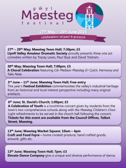 Festival - Maesteg Town Council