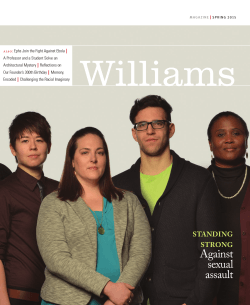 Against sexual assault - Williams Magazine