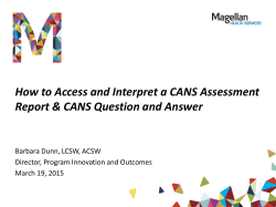 How to Access and Interpret a CANS Assessment Report & CANS