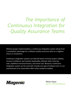 The Importance of Continuous Integration for Quality