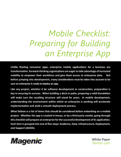 Mobile Checklist: Preparing for Building an Enterprise App