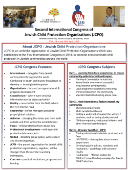 Jewish Child Protection Organizations Congress 2015
