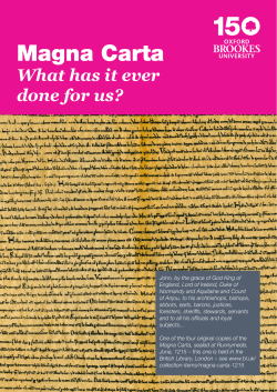 to the Workbook - Magna Carta 800th Anniversary