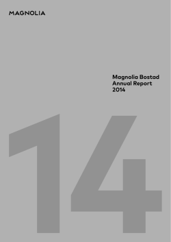 Magnolia Bostad Annual Report 2014