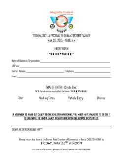 2015 Parade Entry Form Instructions