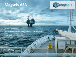 Magseis - Investor presentation (6 May 2015)