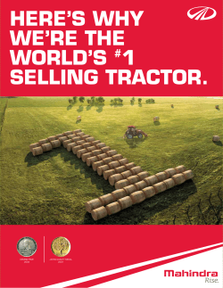 here`s why we`re the world`s #1 selling tractor.