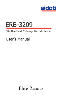 ERB-3209 2D Hand Held Imag Barcode Reader User`s Manual