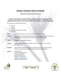 Garlic Festival - Farm Show Flyer