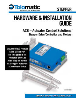 ACS Stepper Hardware & Installation User Guide