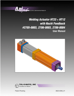 Welding Actuator HT23 & HT12 with Nachi Feedback