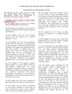 Contest Rules of the 2007 Albuquerque Tribune 60th Annual