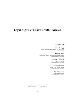 Legal Rights of Students with Diabetes, Third Edition