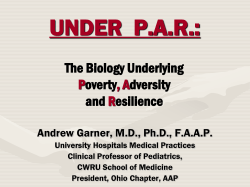 Andrew Garner, MD, PhD, FAAP, âUNDER P.A.R.: The Biology