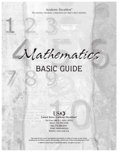 Basic Math Guide - Maine Academic Decathlon