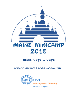 maine minicamp 2015 - Maine CISV