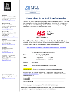 Please join us for our April Breakfast Meeting