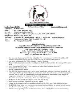 SPHO Endless Summer Show - Maine Horse Association
