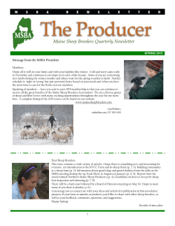 Spring 2015 - Maine Sheep Breeders Association