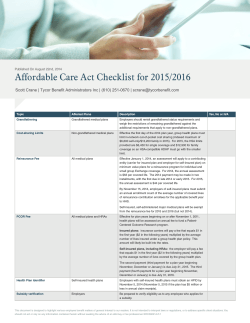 ACA Checklist for 2015-2016