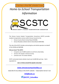 SCSTC Home-to-School Transportation Information Pamphlet