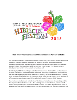 Main Street Vero Beach`s Annual Hibiscus Festival is April 18 and 19th