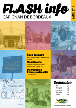 Agenda Avril 2015 - Mairie de Carignan de Bordeaux