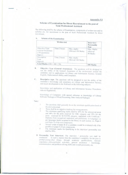 Appendix-VI Scheme of Examination for Direct