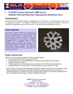 EMI/RFI Gasket Materials (2000 Series) Radthin