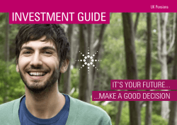 INVESTMENT GUIDE - Make a good decision today!