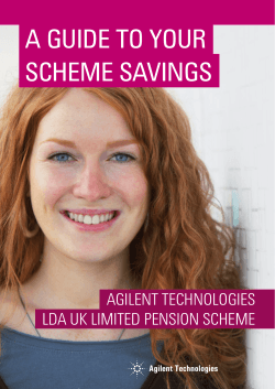 A GUIDE TO YOUR SCHEME SAVINGS