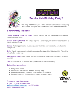 Zumba Kids Birthday Party!!