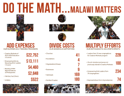 2015 spring annual appeal letter - Malawi Matters` HIV/AIDS Education