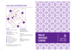 APR-JUN - Malay Heritage Centre