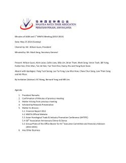 Minutes of AGM and 1st MWTA Meeting