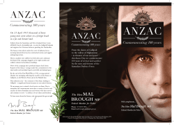 Anzac Day 2015 brochure
