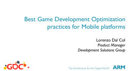 Best Game Development Optimization practices for Mobile platforms